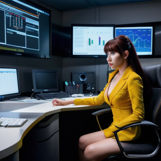 Operations monitoring room with analytics screens, no people